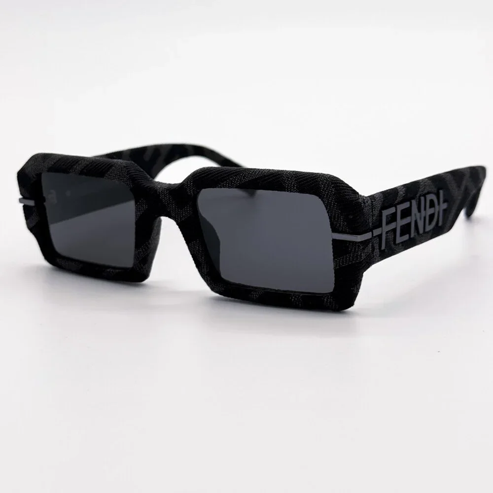 NEW FENDI FE40074U 05A BLACK GREY MONOGRAM UNISEX SUNGLASSES FENDI